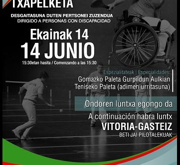 CTO. PELOTA ADAPTADA EUSKADI + JORNADA PUERTAS ABIERTAS